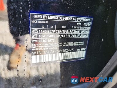 Zdjęcie 13 z 13 samochodu: 2025 MERCEDES-BENZ GLB 250 VIN:W1N4M4GB7SW382475 - miniatura