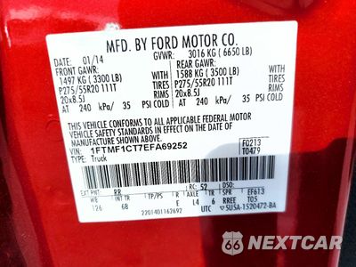 Zdjęcie 12 z 13 samochodu: 2014 FORD F150 VIN:1FTMF1CT7EFA69252 - miniatura