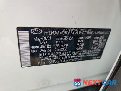 Zdjęcie 12 z 12 samochodu: 2023 HYUNDAI SANTA FE SE VIN:5NMS14AJ7PH581561 - miniatura