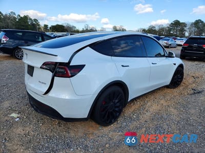Trzecie zdjęcie samochodu z tyłu: 2022 TESLA MODEL Y VIN:7SAYGDEF7NF414908 - miniatura