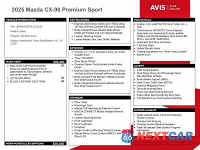 Zdjęcie 13 z 13 samochodu: 2025 MAZDA CX-90 PREMIUM SPORT VIN:JM3KKCHD7S1229226 - miniatura