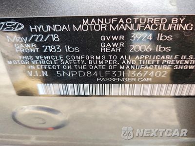 Zdjęcie 14 z 14 samochodu: 2018 HYUNDAI ELANTRA SEL VIN:5NPD84LF3JH367402 - miniatura