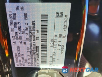 Zdjęcie 12 z 12 samochodu: 2023 FORD F150 SUPERCREW VIN:1FTEW1C80PKD00065 - miniatura