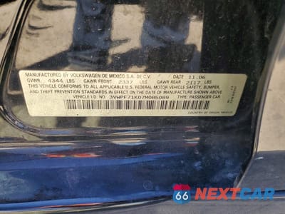 Zdjęcie 12 z 12 samochodu: 2007 VOLKSWAGEN JETTA 2.5 VIN:3VWPF71K07M085089 - miniatura