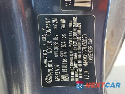 Zdjęcie 13 z 13 samochodu: 2007 HYUNDAI ACCENT GS VIN:KMHCM36C27U050370 - miniatura