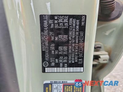 Zdjęcie 12 z 12 samochodu: 2022 HYUNDAI SANTA CRUZ SEL VIN:5NTJCDAE4NH023449 - miniatura