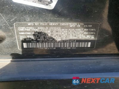 Zdjęcie 13 z 13 samochodu: 2009 SUBARU FORESTER 2.5X LIMITED VIN:JF2SH64629H794454 - miniatura