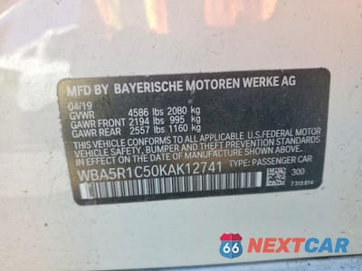 Zdjęcie 12 z 12 samochodu: 2019 BMW 330I VIN:WBA5R1C50KAK12741 - miniatura