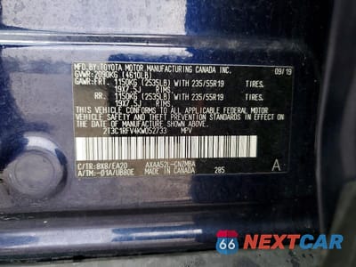 Zdjęcie 13 z 13 samochodu: 2019 TOYOTA RAV4 XLE PREMIUM VIN:2T3C1RFV4KW052733 - miniatura