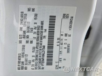Zdjęcie 12 z 12 samochodu: 2022 FORD RANGER XL VIN:1FTER4FH9NLD17040 - miniatura