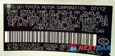Zdjęcie 10 z 11 samochodu: 2013 LEXUS ES 350 BASE VIN:JTHBK1GG5D2008034 - miniatura