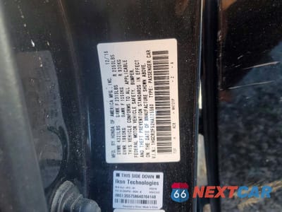 Zdjęcie 13 z 13 samochodu: 2017 HONDA ACCORD SPORT VIN:1HGCR2F52HA125560 - miniatura