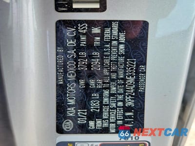 Zdjęcie 12 z 12 samochodu: 2021 KIA FORTE LXS VIN:3KPF24AD9ME335221 - miniatura