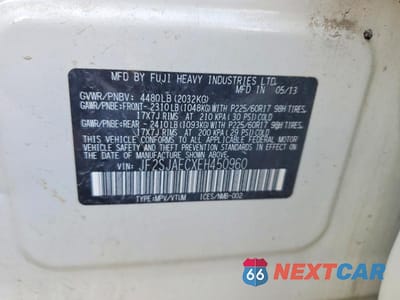 Zdjęcie 12 z 12 samochodu: 2014 SUBARU FORESTER 2.5I PREMIUM VIN:JF2SJAECXEH450960 - miniatura