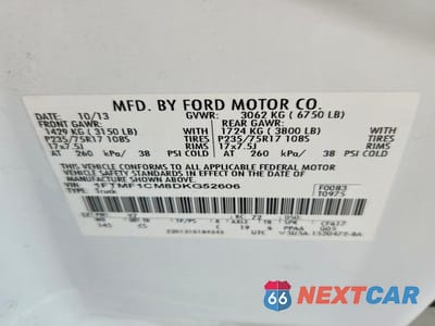 Zdjęcie 12 z 12 samochodu: 2013 FORD F150 VIN:1FTMF1CM8DKG52606 - miniatura