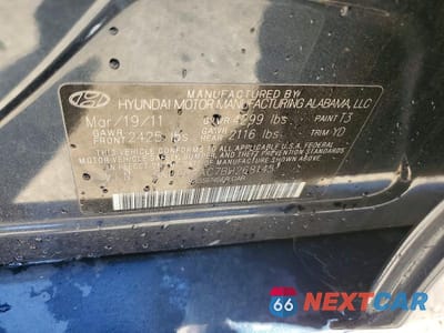 Zdjęcie 12 z 12 samochodu: 2011 HYUNDAI SONATA GLS VIN:5NPEB4AC7BH268145 - miniatura