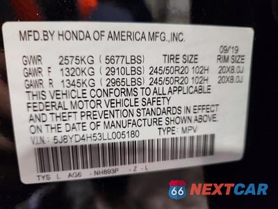 Zdjęcie 14 z 14 samochodu: 2020 ACURA MDX TECHNOLOGY VIN:5J8YD4H53LL005180 - miniatura