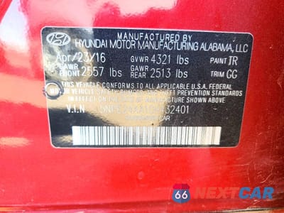 Zdjęcie 12 z 12 samochodu: 2016 HYUNDAI SONATA ECO VIN:5NPE24AA1GH432401 - miniatura