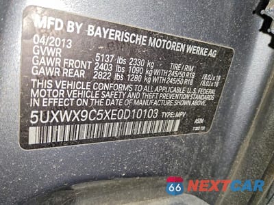 Zdjęcie 13 z 13 samochodu: 2014 BMW X3 XDRIVE28I VIN:5UXWX9C5XE0D10103 - miniatura