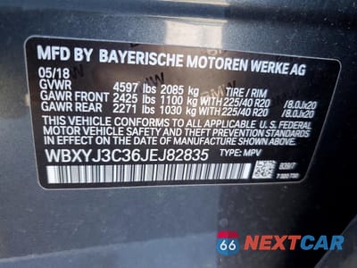 Zdjęcie 14 z 14 samochodu: 2018 BMW X2 SDRIVE28I VIN:WBXYJ3C36JEJ82835 - miniatura