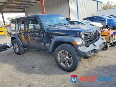 Czwarte zdjęcie samochodu z boku: 2019 JEEP WRANGLER UNLIMITED SPORT VIN:1C4HJXDG8KW533262 - miniatura