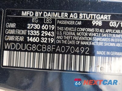 Zdjęcie 12 z 12 samochodu: 2015 MERCEDES-BENZ S 550 VIN:WDDUG8CB8FA070492 - miniatura