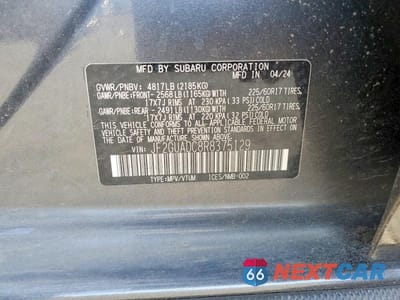 Zdjęcie 13 z 13 samochodu: 2024 SUBARU CROSSTREK PREMIUM VIN:JF2GUADC8R8375129 - miniatura