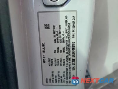 Zdjęcie 12 z 12 samochodu: 2022 TESLA MODEL 3 VIN:5YJ3E1EA8NF163400 - miniatura