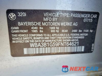 Zdjęcie 12 z 12 samochodu: 2015 BMW 320 I VIN:WBA3B1G59FNT64621 - miniatura