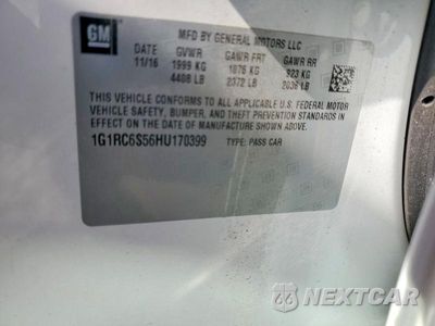 Zdjęcie 12 z 12 samochodu: 2017 CHEVROLET VOLT LT VIN:1G1RC6S56HU170399 - miniatura
