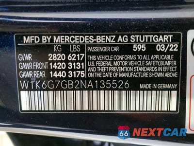 Zdjęcie 13 z 13 samochodu: 2022 MERCEDES-BENZ S 580 4MATIC VIN:W1K6G7GB2NA135526 - miniatura