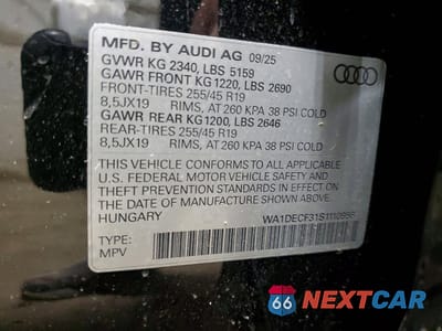 Zdjęcie 13 z 13 samochodu: 2025 AUDI Q3 PREMIUM S LINE 45 VIN:WA1DECF31S1110956 - miniatura