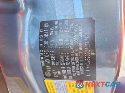 Zdjęcie 13 z 13 samochodu: 2007 KIA SEDONA BASE VIN:KNDMB233276167996 - miniatura