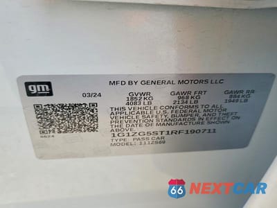 Zdjęcie 12 z 12 samochodu: 2024 CHEVROLET MALIBU RS VIN:1G1ZG5ST1RF190711 - miniatura