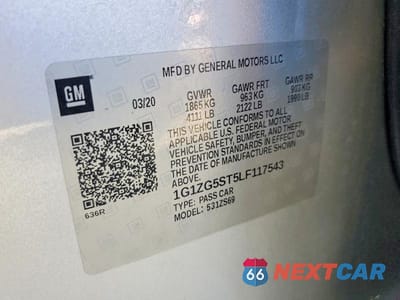 Zdjęcie 12 z 12 samochodu: 2020 CHEVROLET MALIBU RS VIN:1G1ZG5ST5LF117543 - miniatura