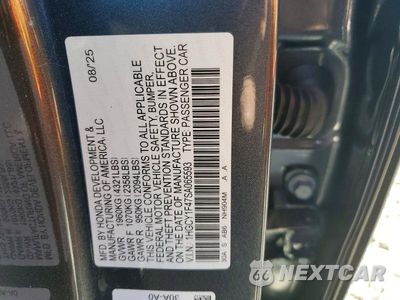 Zdjęcie 13 z 13 samochodu: 2025 HONDA ACCORD SE VIN:1HGCY1F47SA065593 - miniatura