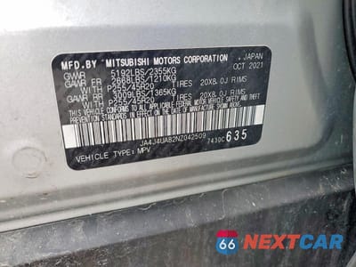 Zdjęcie 13 z 13 samochodu: 2022 MITSUBISHI OUTLANDER SE VIN:JA4J4UA82NZ042509 - miniatura