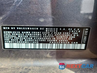 Zdjęcie 12 z 12 samochodu: 2017 VOLKSWAGEN GOLF SPORTWAGEN S VIN:3VW017AU6HM511645 - miniatura