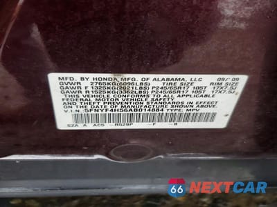 Zdjęcie 13 z 13 samochodu: 2010 HONDA PILOT EXL VIN:5FNYF4H56AB014884 - miniatura