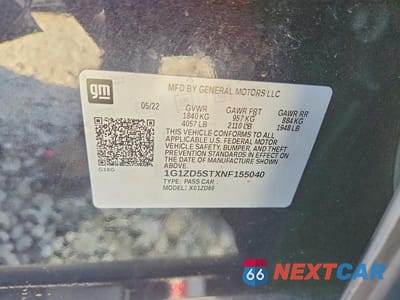 Zdjęcie 13 z 13 samochodu: 2022 CHEVROLET MALIBU LT VIN:1G1ZD5STXNF155040 - miniatura