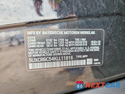 Zdjęcie 12 z 12 samochodu: 2019 BMW X5 XDRIVE40I VIN:5UXCR6C54KLL11816 - miniatura