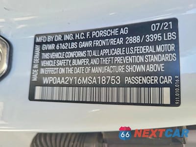 Zdjęcie 10 z 11 samochodu: 2021 PORSCHE TAYCAN VIN:WP0AA2Y16MSA18753 - miniatura