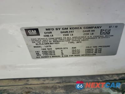 Zdjęcie 13 z 13 samochodu: 2020 CHEVROLET TRAX 1LT VIN:KL7CJLSB9LB011031 - miniatura