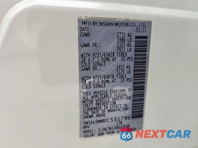 Zdjęcie 14 z 14 samochodu: 2015 INFINITI QX60 BASE VIN:5N1AL0MM8FC531796 - miniatura