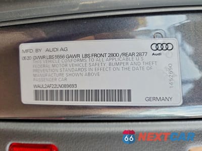 Zdjęcie 12 z 12 samochodu: 2020 AUDI A6 PREMIUM PLUS VIN:WAUL2AF22LN089693 - miniatura
