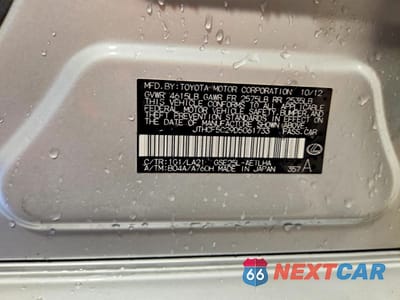 Zdjęcie 12 z 12 samochodu: 2013 LEXUS IS 250 BASE VIN:JTHCF5C29D5061733 - miniatura