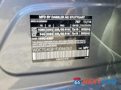 Zdjęcie 12 z 12 samochodu: 2015 MERCEDES-BENZ GLA 250 4MATIC VIN:WDCTG4GB1FJ086262 - miniatura