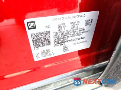 Zdjęcie 14 z 14 samochodu: 2021 CHEVROLET TRAVERSE LT VIN:1GNERHKW5MJ230345 - miniatura