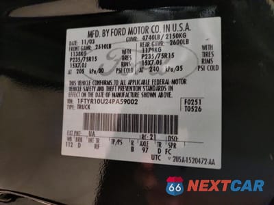 Zdjęcie 13 z 13 samochodu: 2004 FORD RANGER VIN:1FTYR10U24PA59002 - miniatura