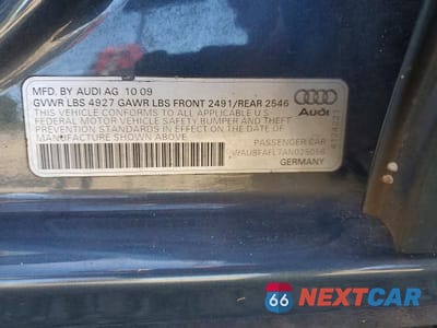 Zdjęcie 12 z 12 samochodu: 2010 AUDI A4 PREMIUM VIN:WAUBFAFL7AN025056 - miniatura
